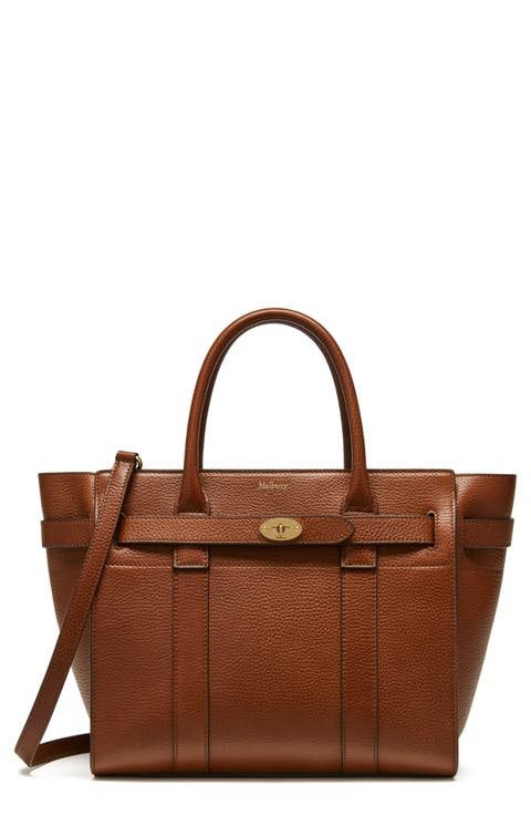 Small Zipped Bayswater Leather Satchel
