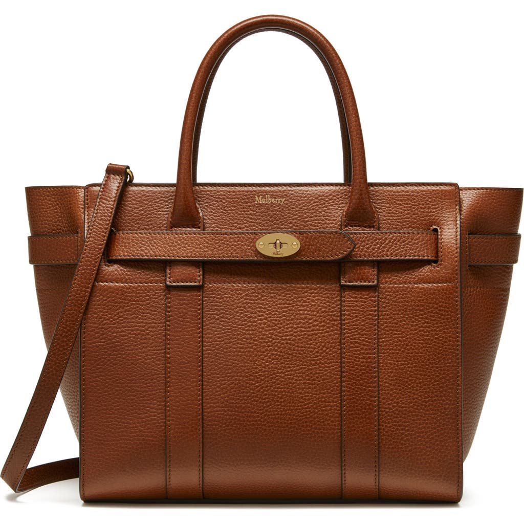 Mulberry Small Zipped Bayswater Leather Satchel in Oak at Nordstrom