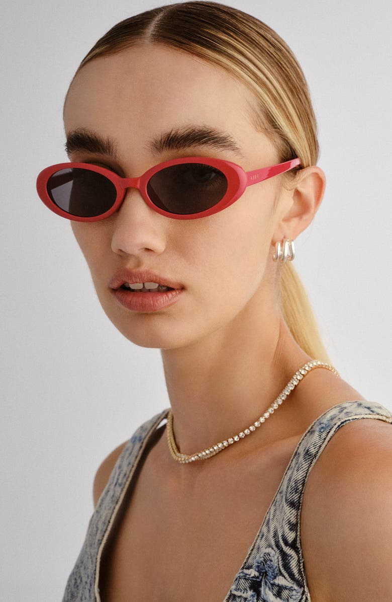 AIRE Fornax 53mm Oval Sunglasses, Alternate, color, Poppy/Smoke Mono