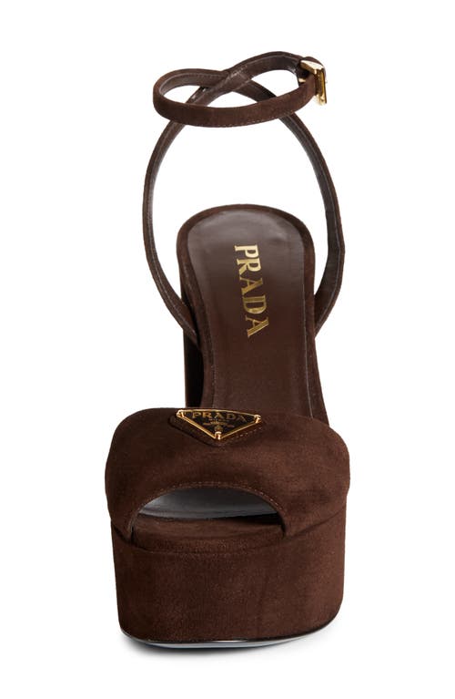 Prada Logo Platform Sandal