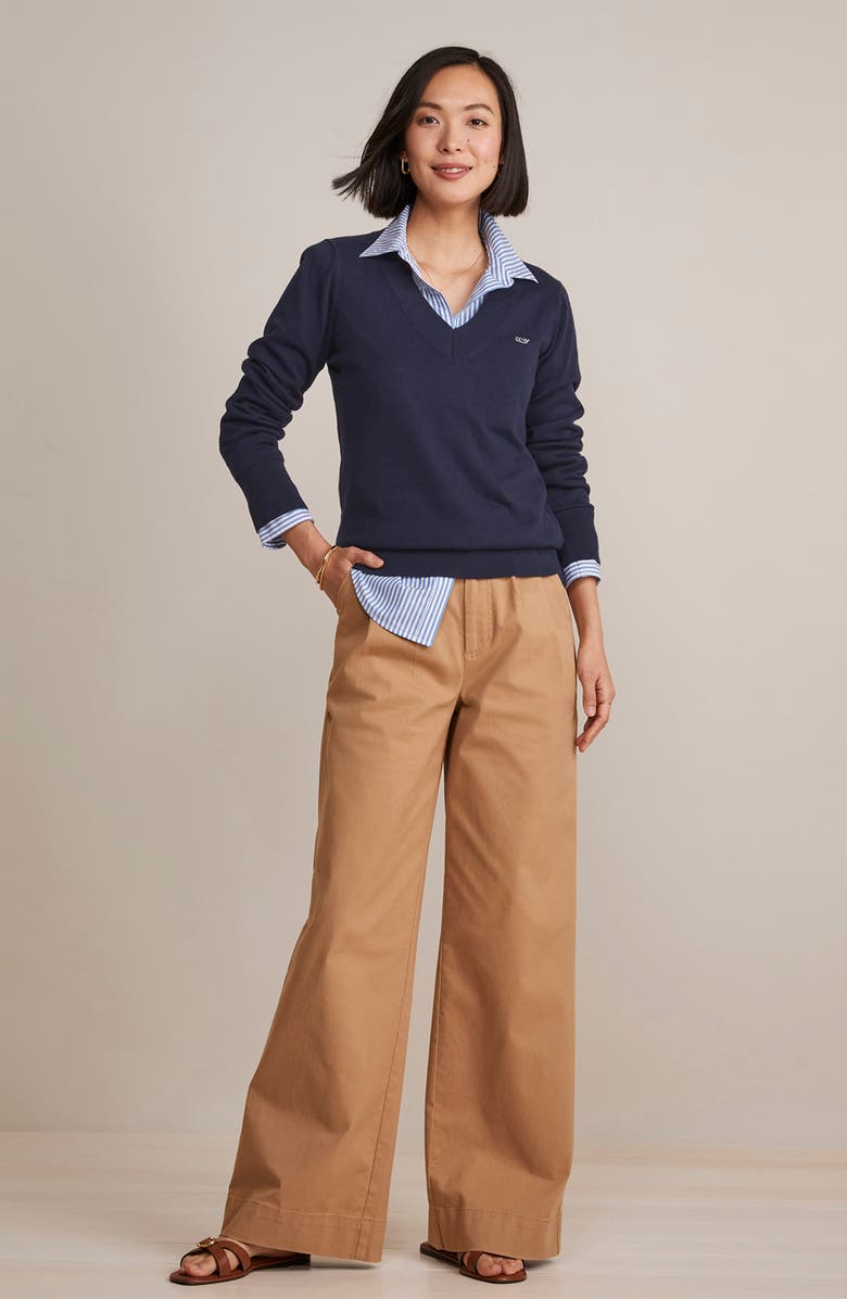 vineyard vines Heritage V-Neck Cotton Sweater, Alternate, color,