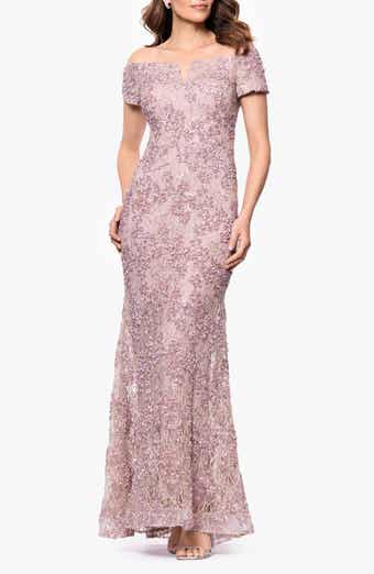 Soutache Lace Off the Shoulder Gown