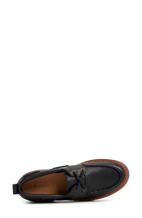 Sperry Top-sider® Authentic Original 3-eye Lug Sole Boat Shoe In Black
