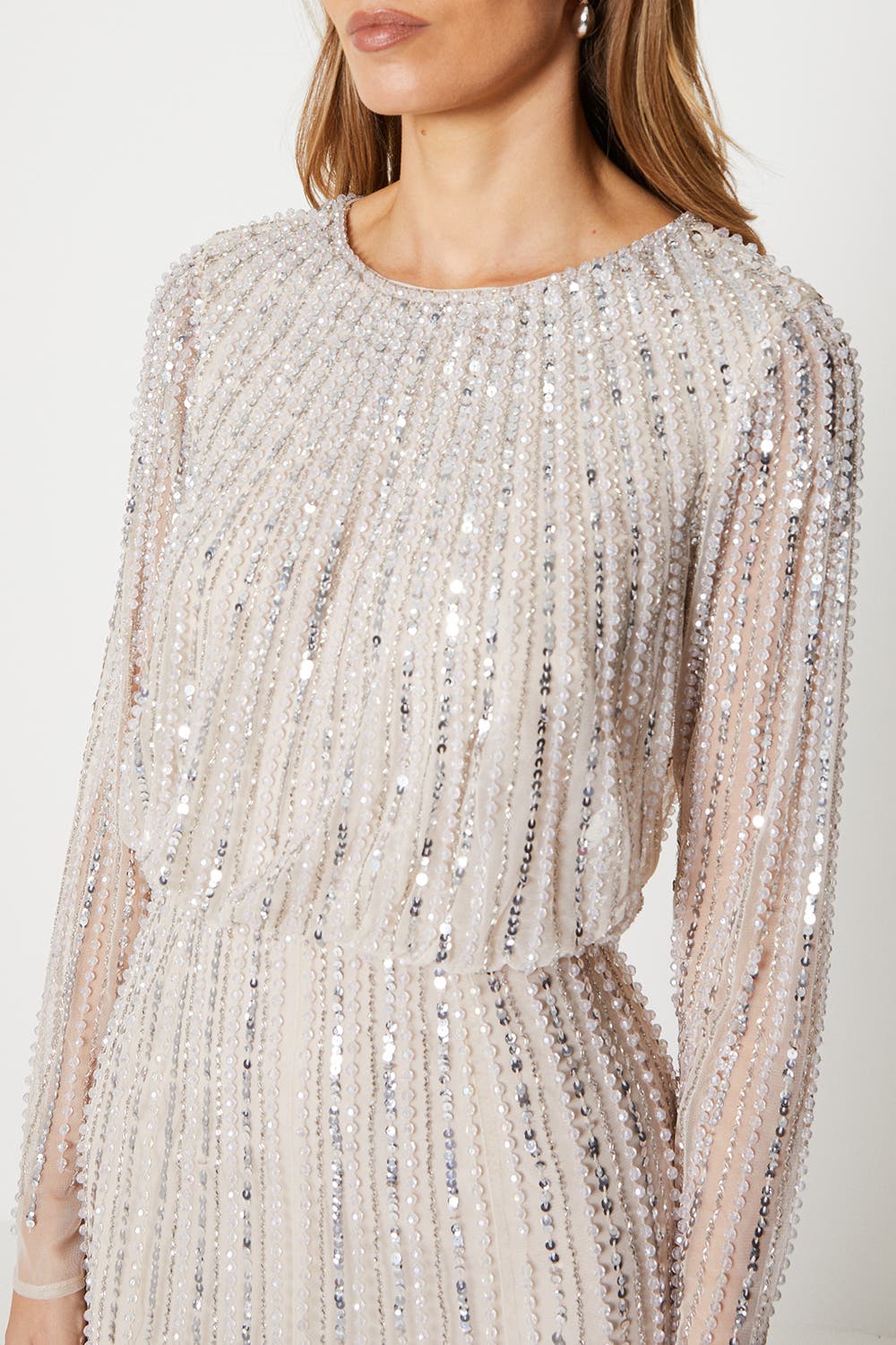 Party Sequin Long Sleeve Midi Dress - image 2