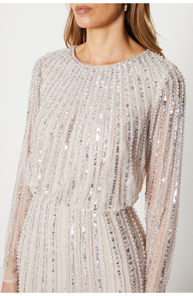 Coast Party Sequin Long Sleeve Midi Dress, Alternate, color,