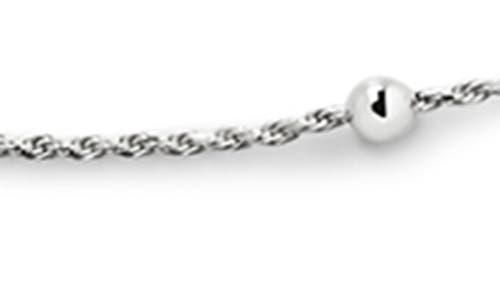 Monica Vinader Beaded Rope Chain Necklace In Metallic