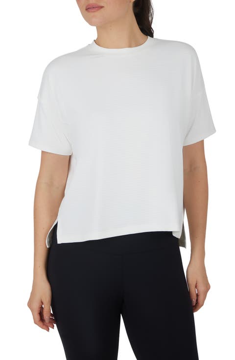 Deluxe Textured High Low Activewear T-Shirt