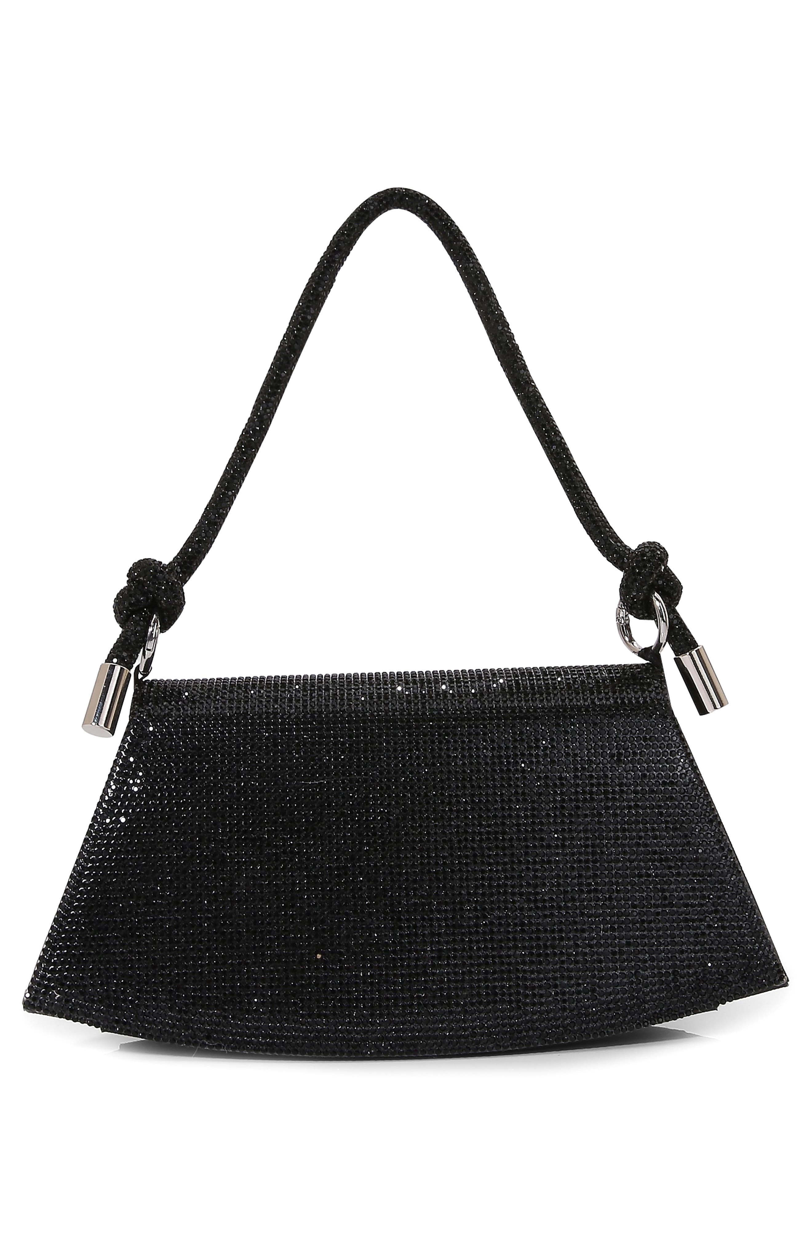 BERNESS Rhinestone Shoulder Bag, Alternate, color, Black