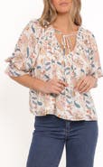 Petal & Pup Sonia Paisley Floral Puff Sleeve Top