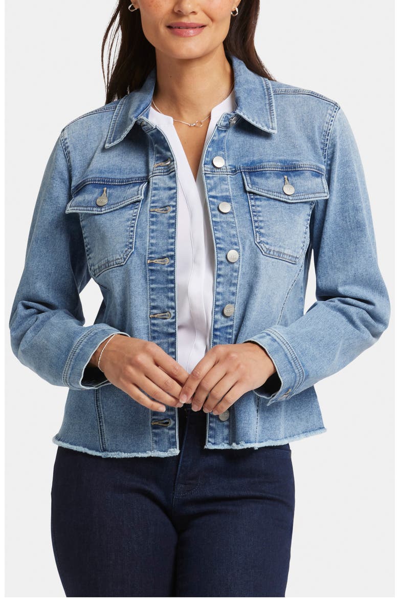 Frayed Denim Jacket, Main, color, LAKEFRONT