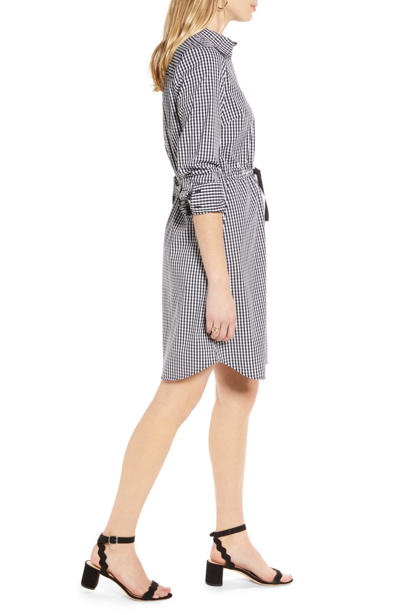 1901 Cinched Waist Long Sleeve Shirtdress, Alternate, color, 