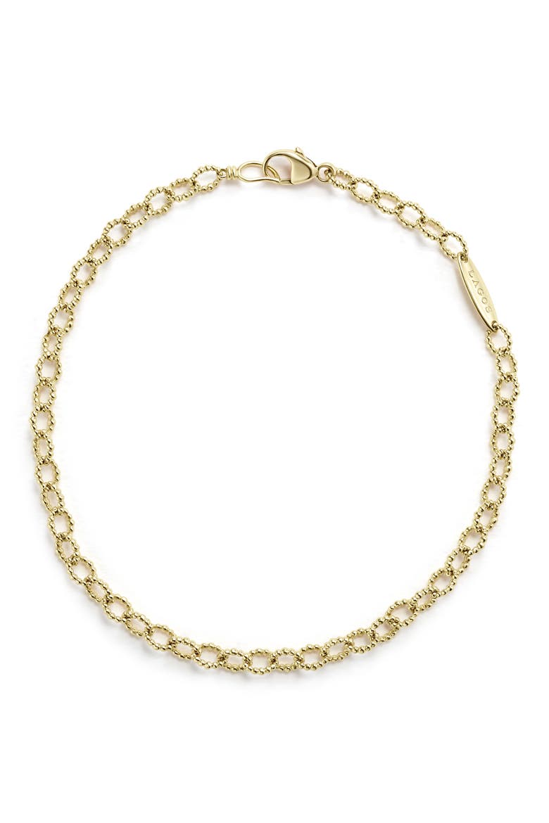 Signature Caviar Link Bracelet, Alternate, color, GOLD