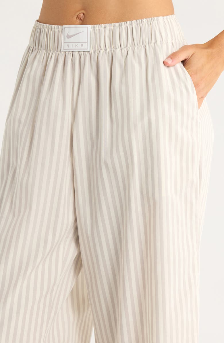 Nike Sportswear Stripe Poplin Pants, Alternate, color, College Grey/ Sail/ Black