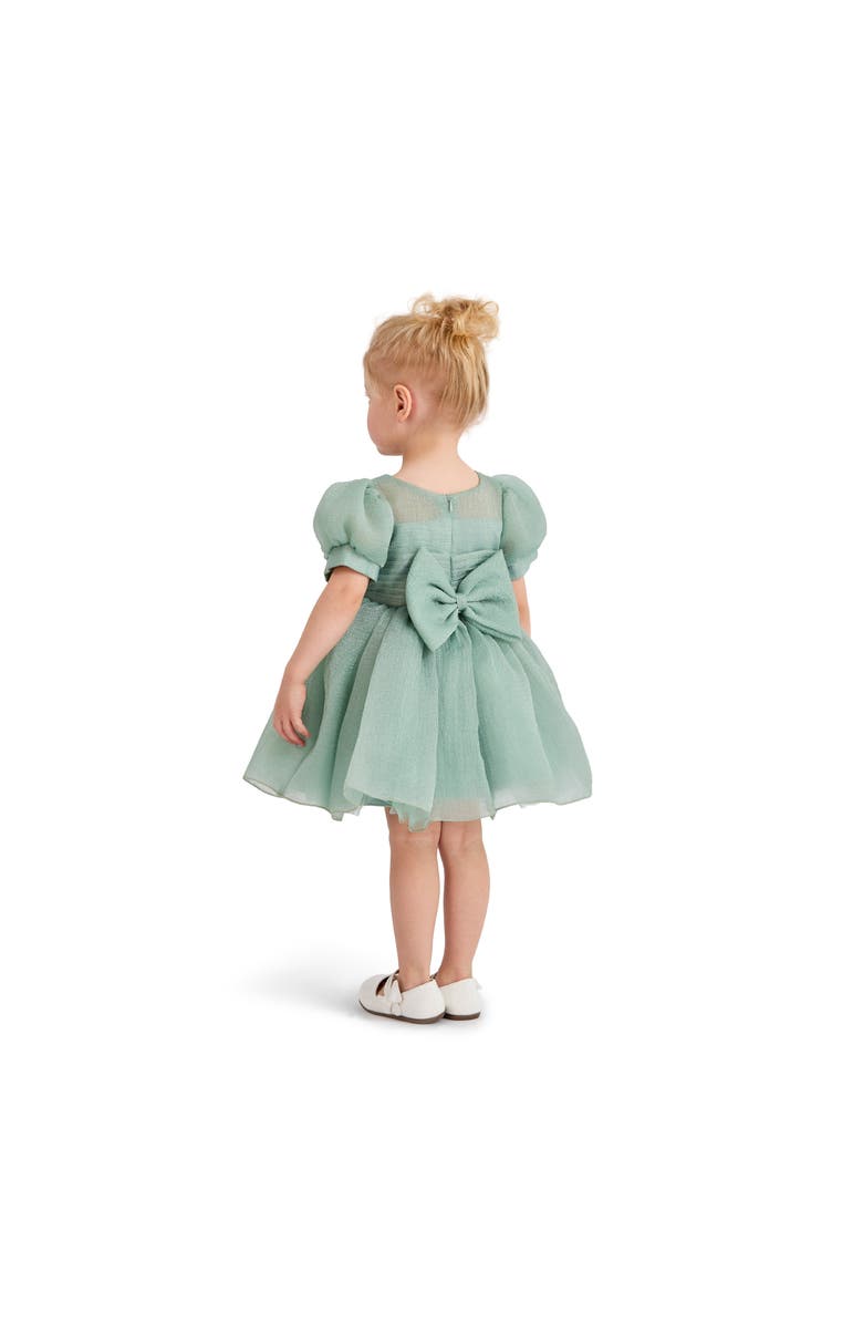 Tulleen Puff-Sleeve Party Dress, Alternate, color, Green