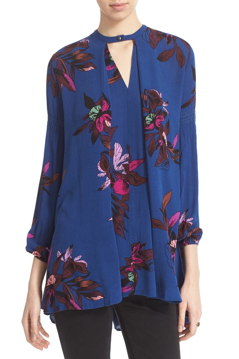 'Tree Swing' High/Low Top, Main, color, AZURE COMBO