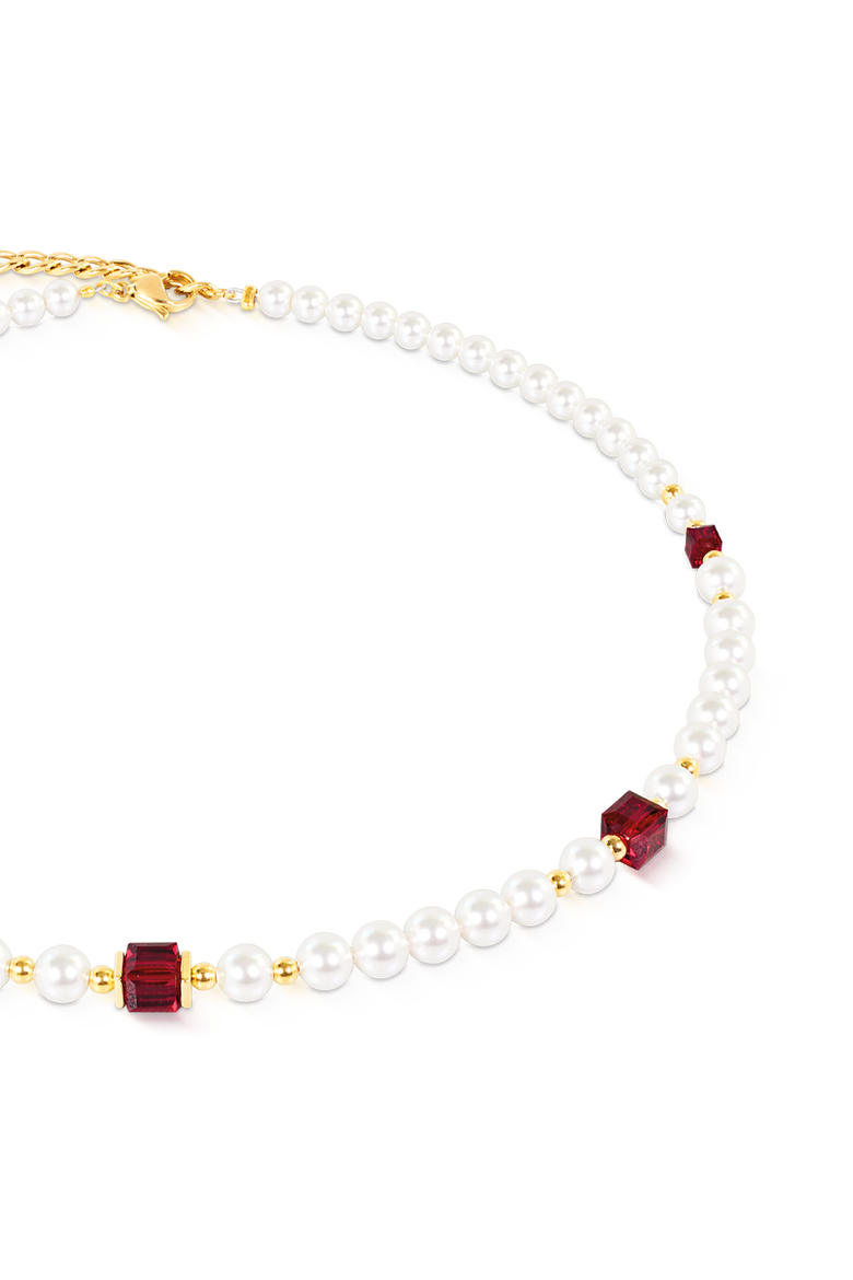 Cocktail Pearls Necklace, Alternate, color, Ruby