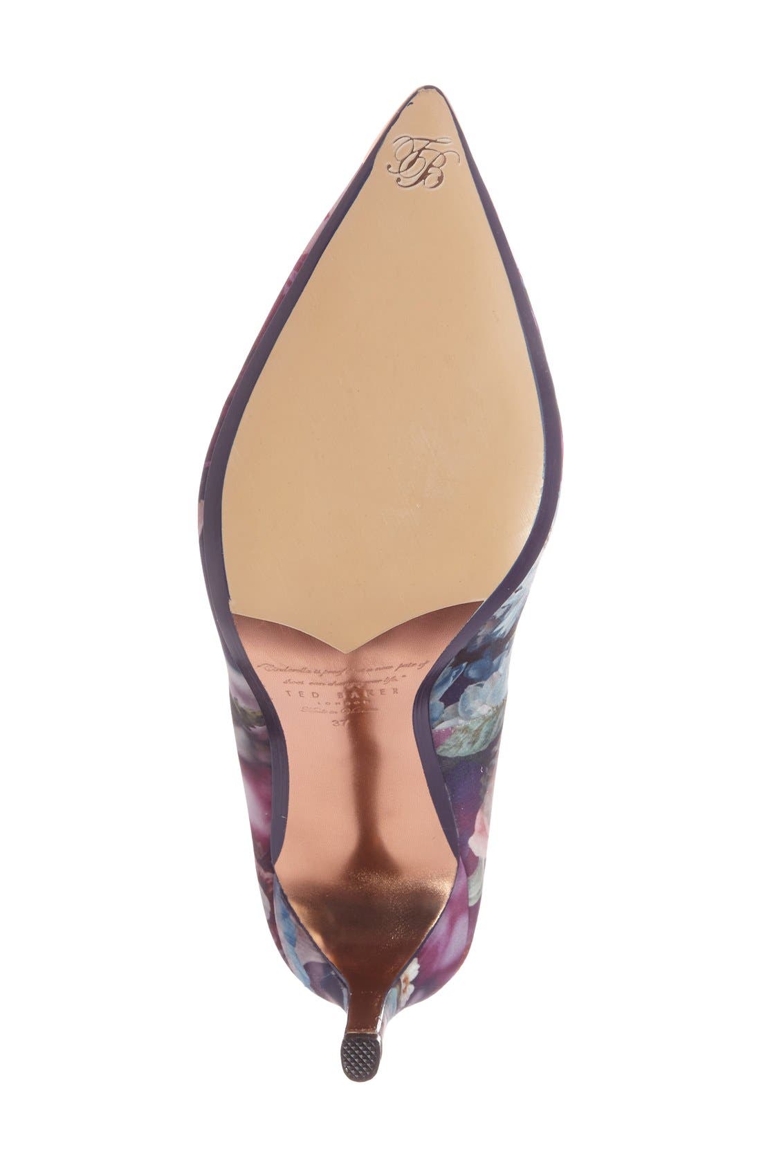 'Neevo' Pointy Toe Pump, Alternate, color, FOCUS BOUQUET SATIN