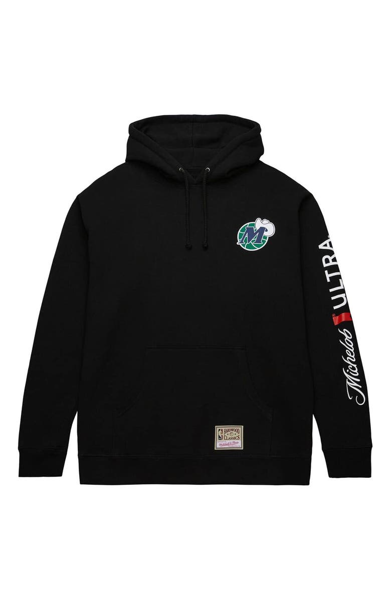 Mitchell & Ness Men's Mitchell & Ness Black Dallas Mavericks NBA x Michelob Ultra Swish & Sip Pullover Hoodie, Alternate, color,