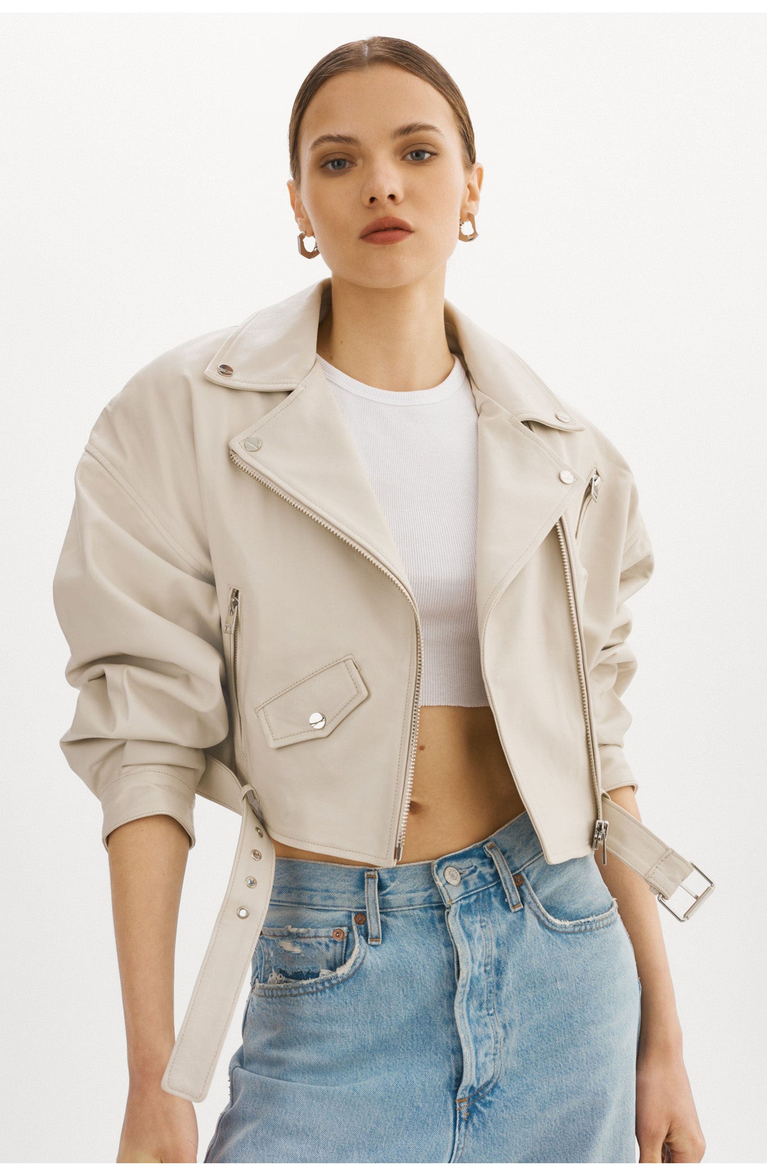 DYLAN | 80's Leather Biker Jacket - image 3