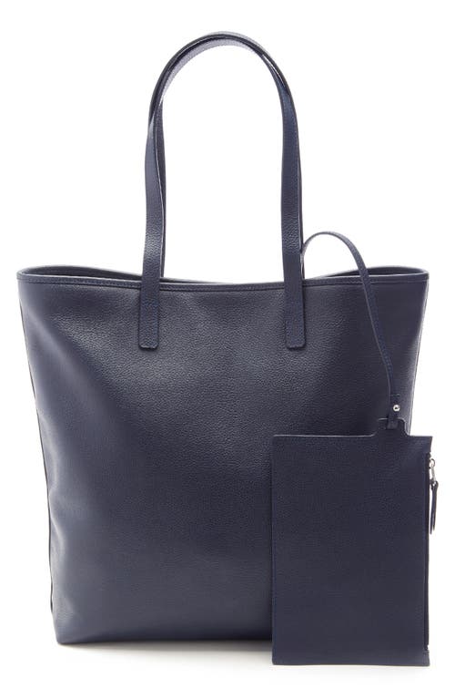 ROYCE New York Personalized Tall Tote & Wristlet in Navy Blue - Deboss 