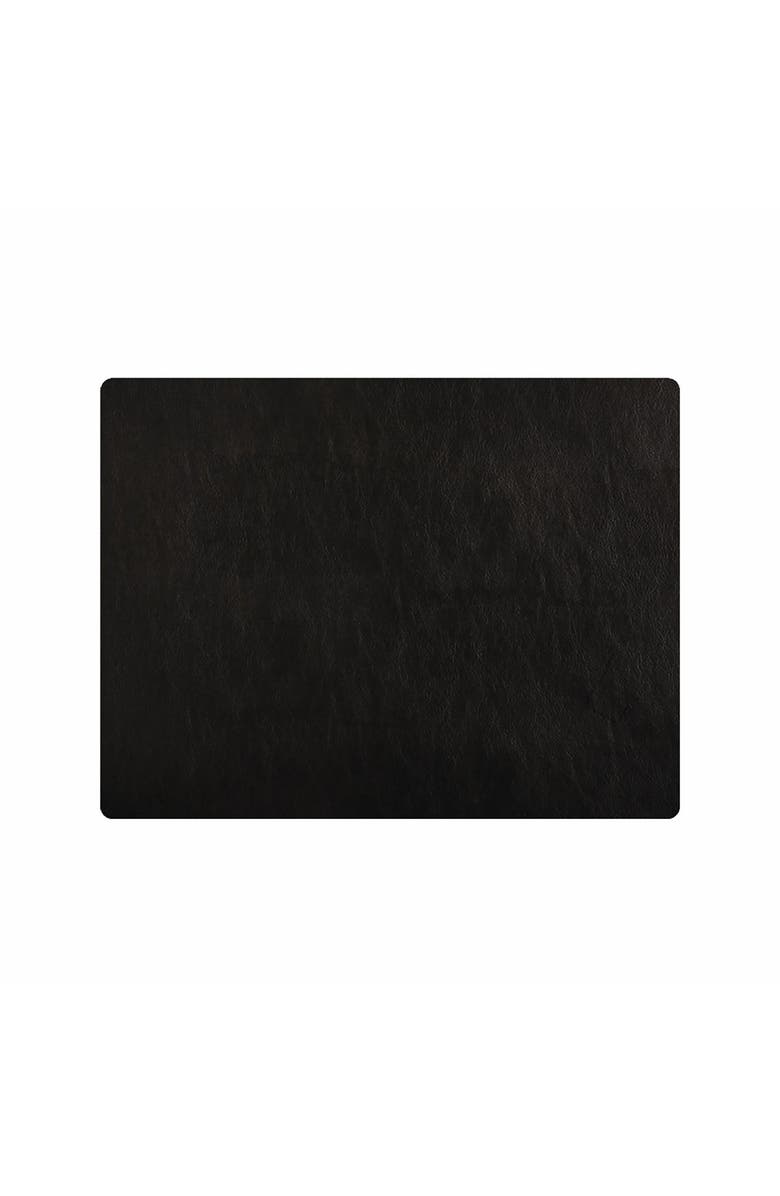 FRIELING Davanti by  Mattola Placemats Set of 6, Rectangular 16.5 x 12.5 Inch Indoor Outdoor Table Placemats, Main, color, Black