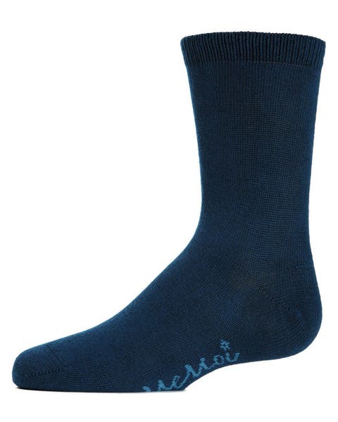 Kids' Basic Cotton Blend Crew Socks