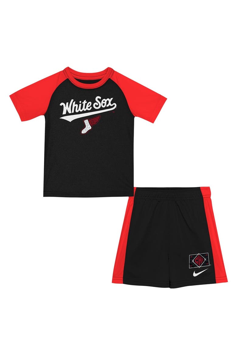 Preschool Nike  Black/Red Chicago White Sox 2025 City Connect T-Shirt & Short Set, Main, color, Black