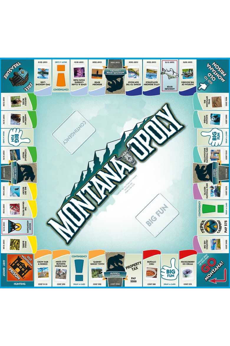 Montanaopoly Monopoly Board Game, Alternate, color, Multicolored