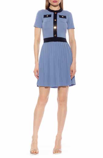 Anders Short Sleeve Pleated Fit & Flare Dress