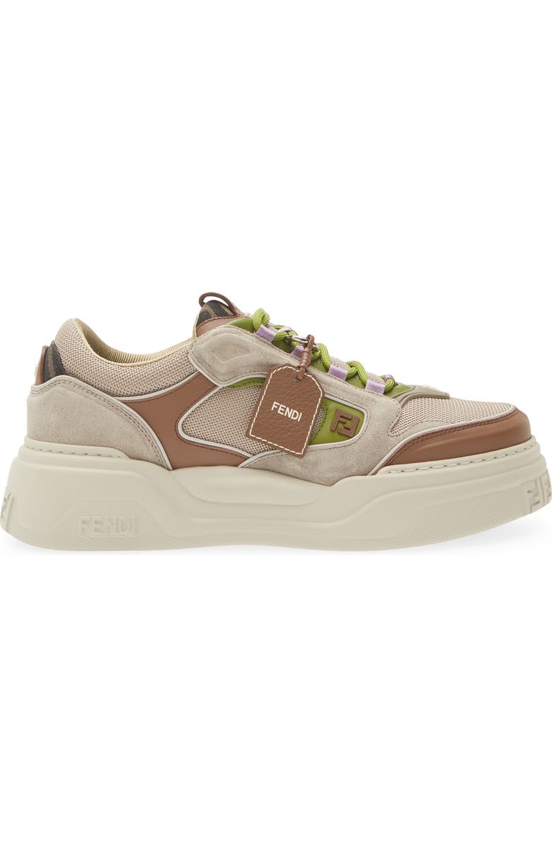 Fendi Force Low Top Sneaker, Alternate, color, Cacao Verbena Beige