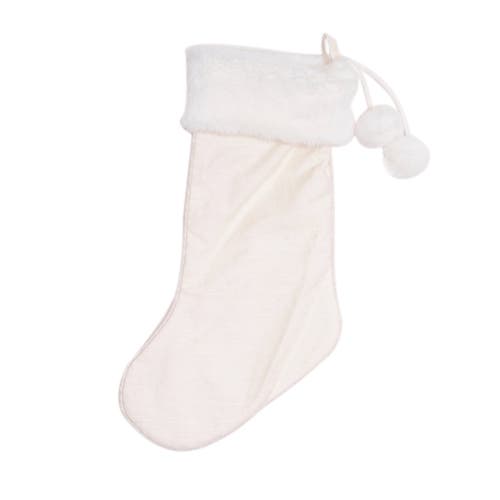 C & F Home C&f Home White Christmas Snowflake Stocking In White