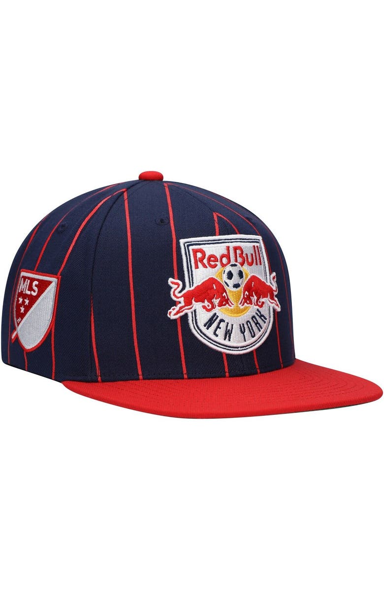 Mitchell & Ness Men's Mitchell & Ness Navy New York Red Bulls Team Pin Snapback Hat, Main, color, 