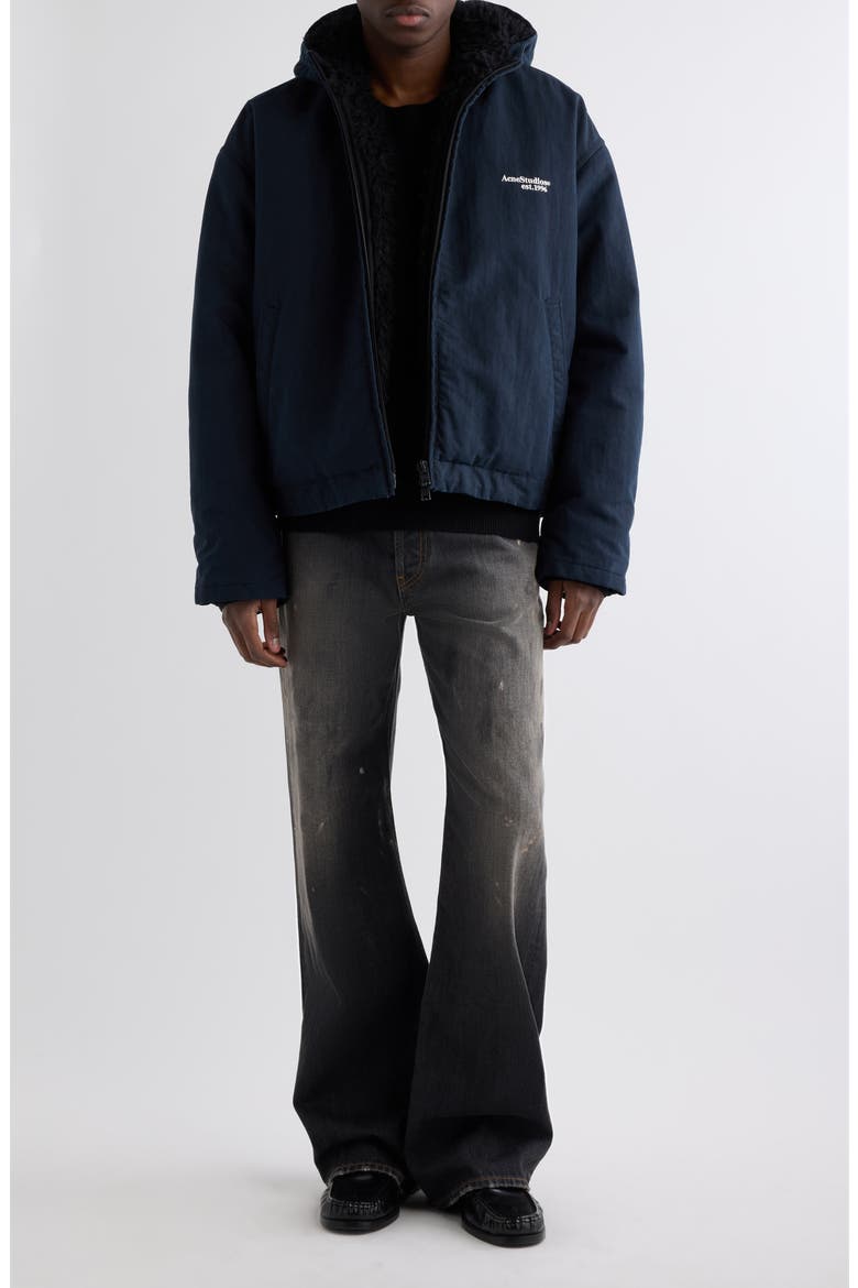 Olavy Waxed Cotton Canvas Hooded Jacket, Alternate, color, EVENING BLUE