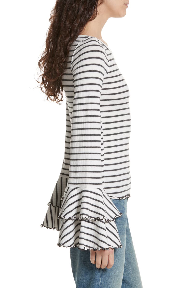 Free People Good Find Ruffle Cuff Tee, Alternate, color, 