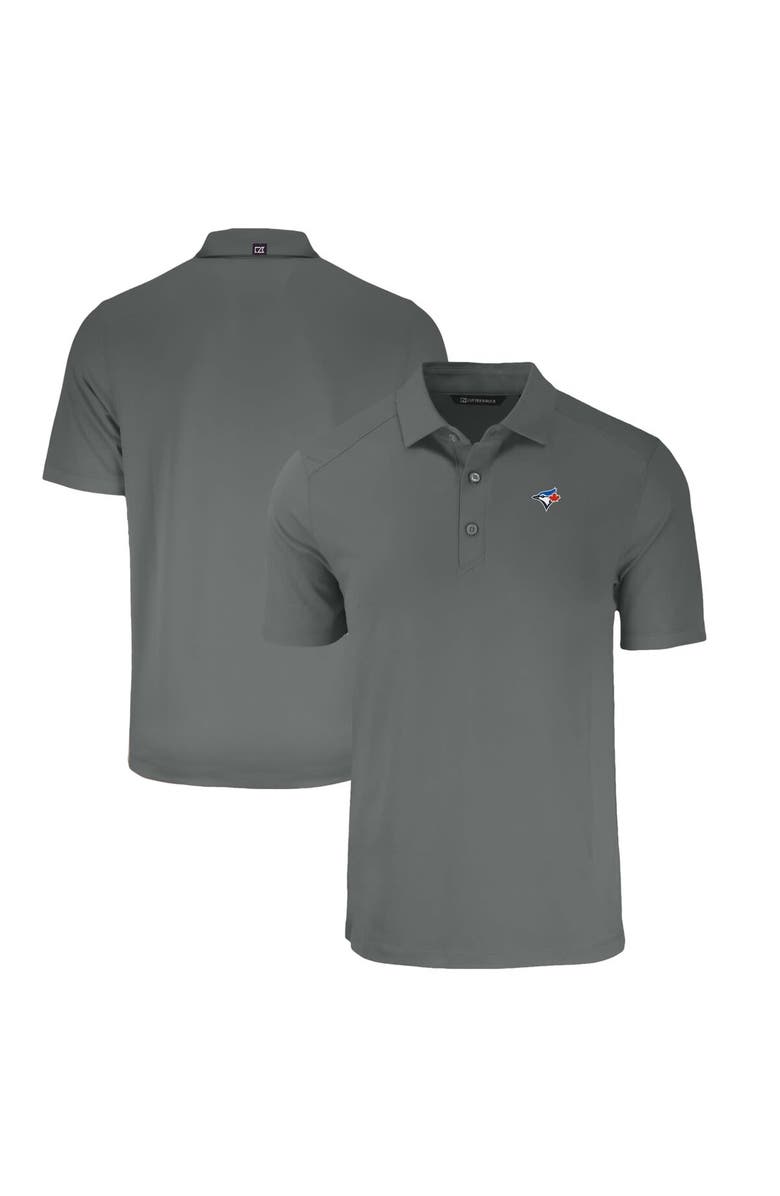 Cutter & Buck Men's Cutter & Buck Gray Toronto Blue Jays Forge Eco Stretch Recycled Polo, Main, color,