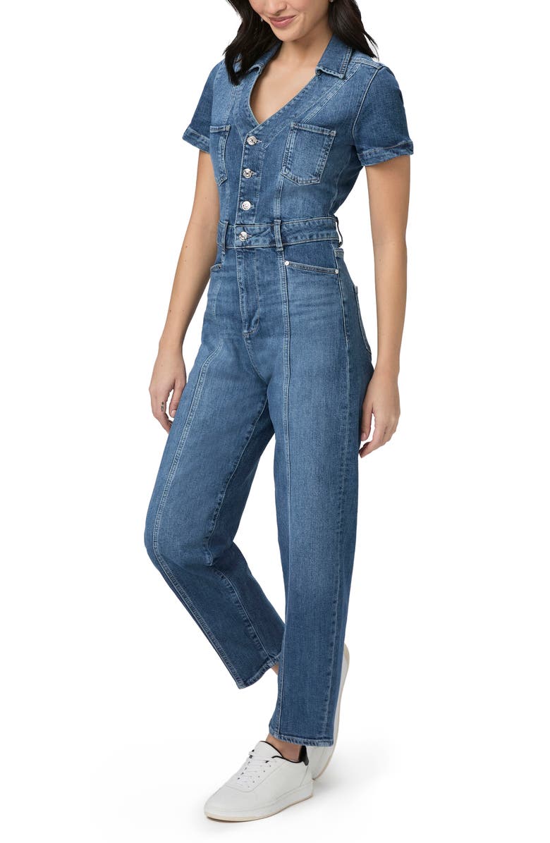 PAIGE Alexis Barrel Denim Jumpsuit, Alternate, color, 