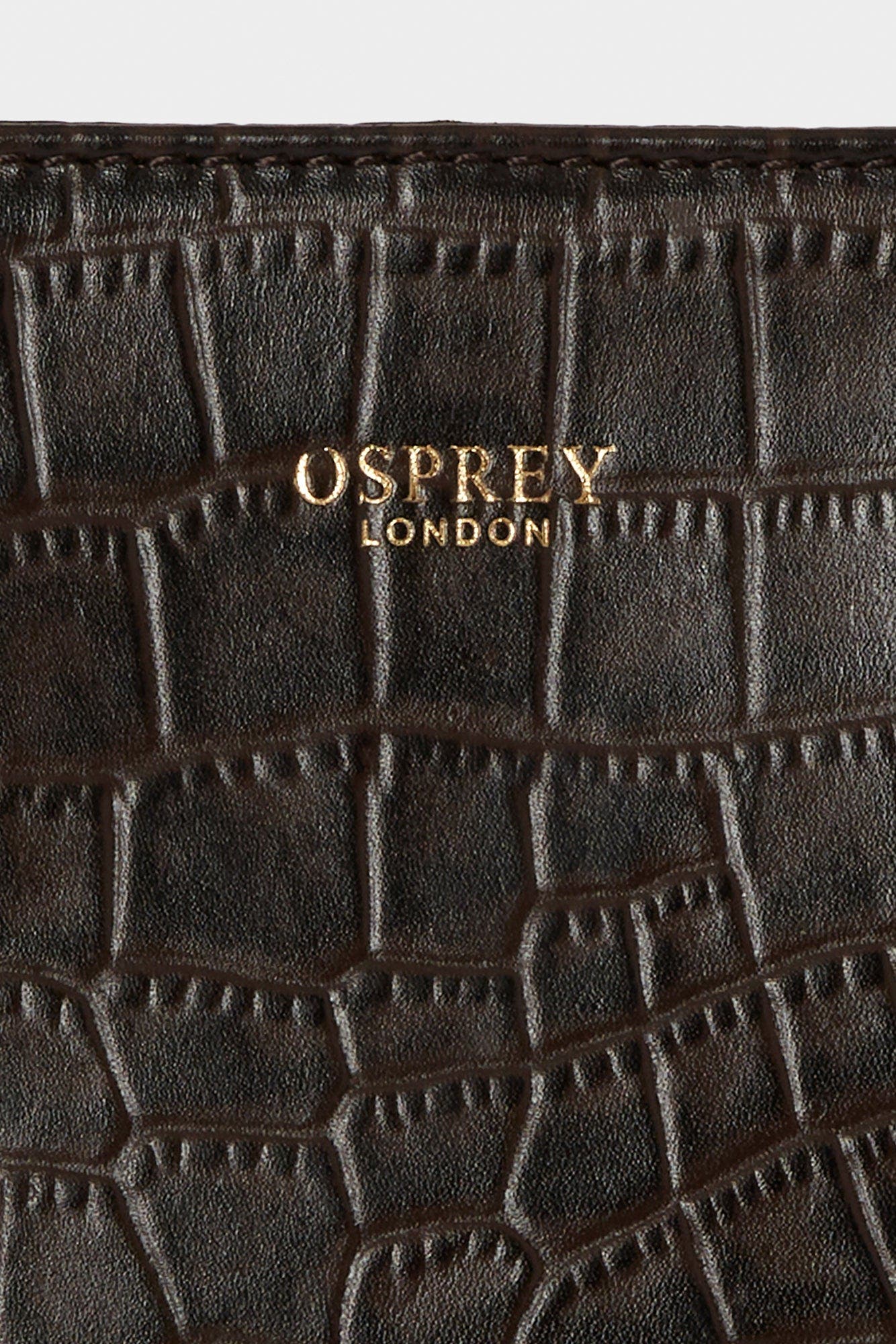 Osprey London The Mini Adaline Leather Grab Bag, Alternate, color, Chocolate