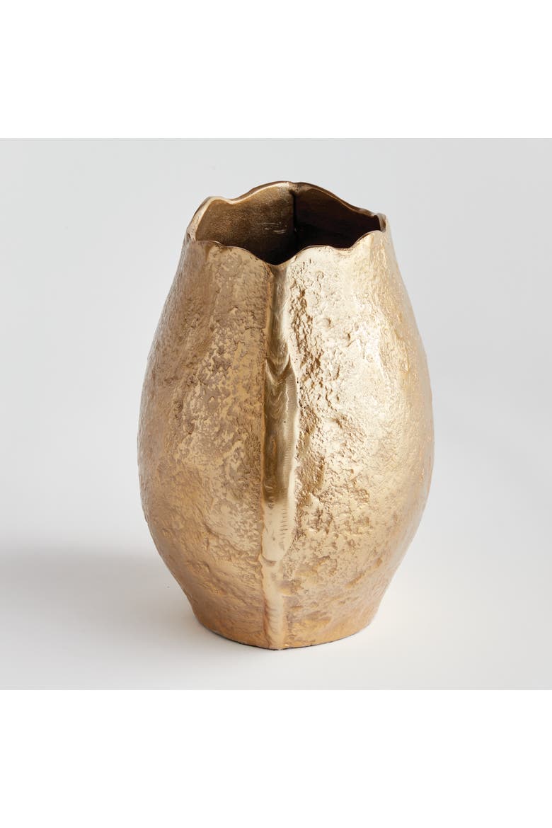 Harlin Short Vase, Alternate, color, Gold