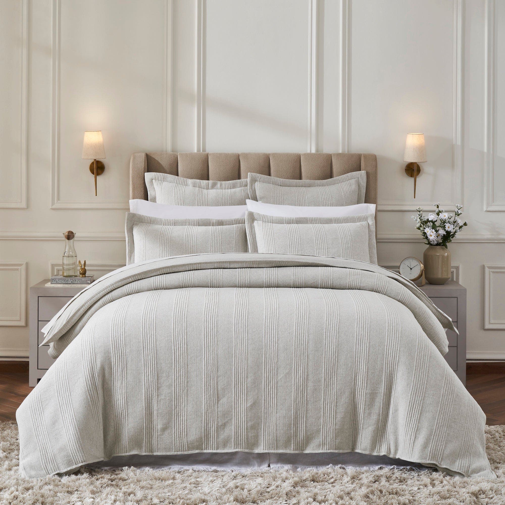Orchids Lux Home Savoy Quilted Jersey Duvet Cover | Nordstrom