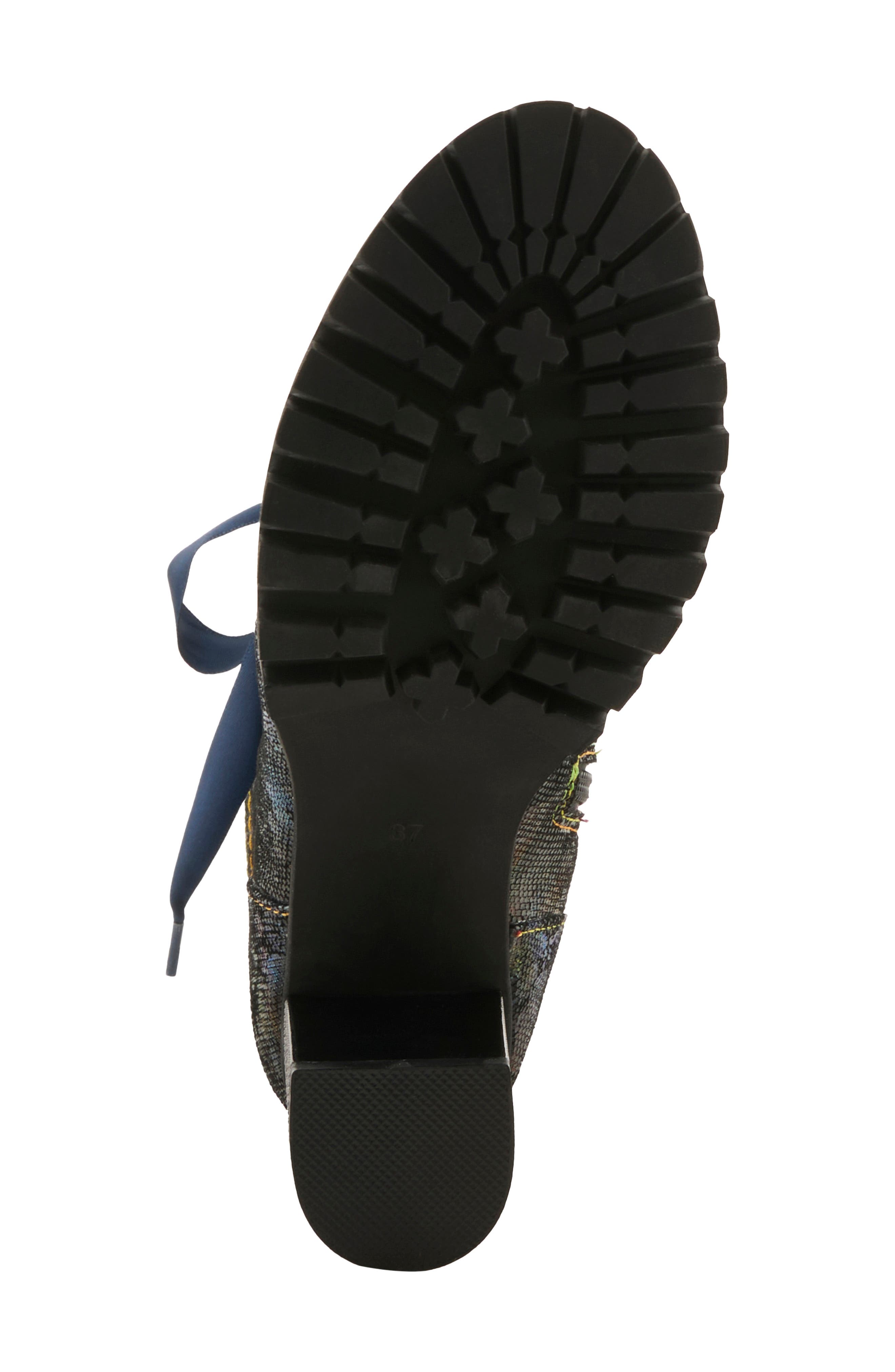 Girlygo Lace Up Boot, Alternate, color, NAVY MULTI