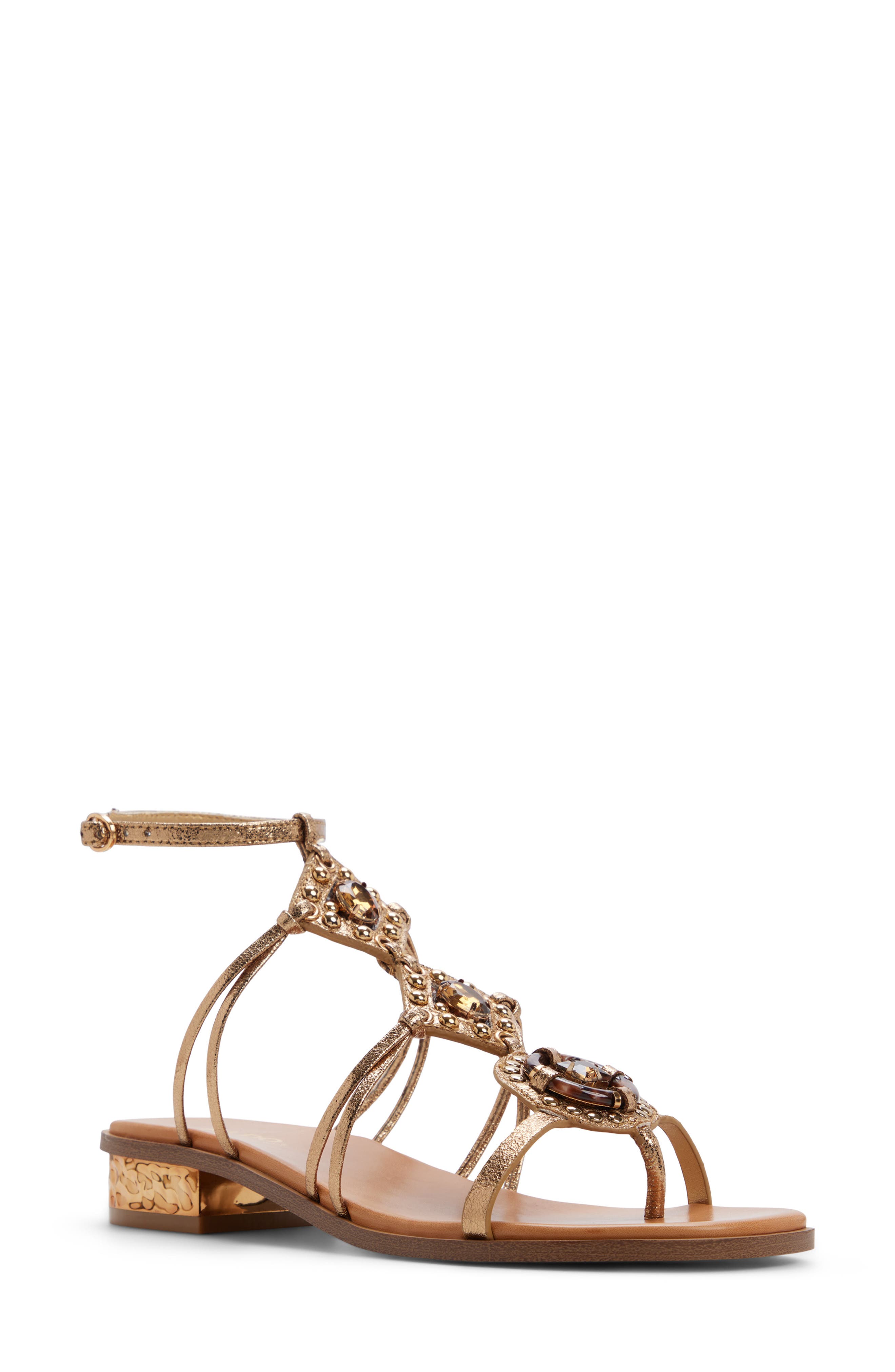 ALDO Sandjewel Cage Sandal, Main, color, Gold