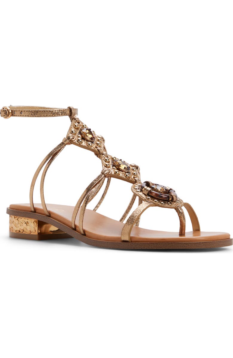 ALDO Sandjewel Cage Sandal, Main, color, Gold