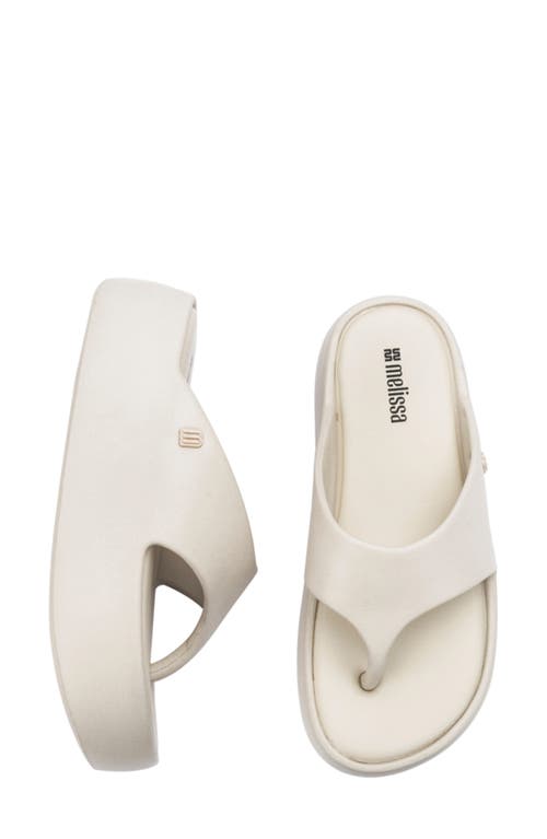 Shop Melissa Free Platform Flip Flop In Beige