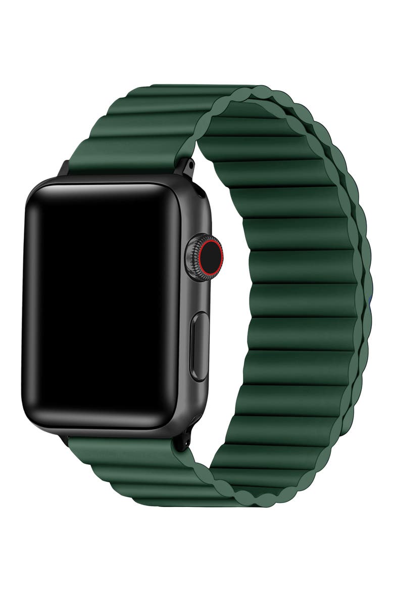 Silicone Apple Watch® Watchband, Alternate, color, DARK GREEN