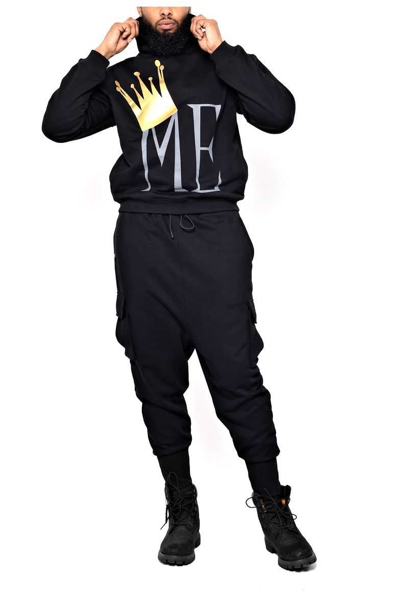 Men's Crown Me Hoodie, Alternate, color, Black
