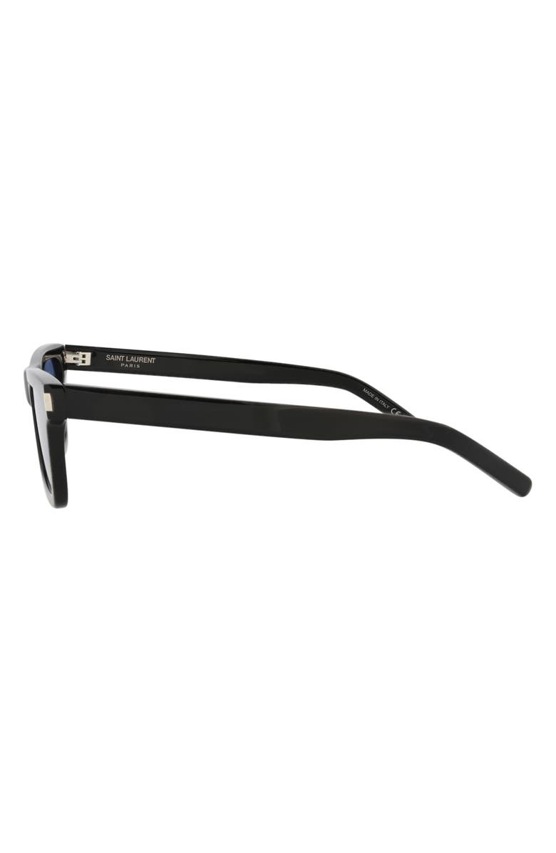 Saint Laurent 54mm Rectangular Sunglasses, Alternate, color, 
