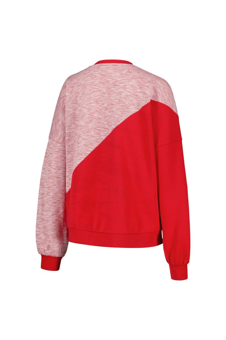 Women's G-III 4Her by Carl Banks Red Chicago Bulls Benches Split Pullover Sweatshirt, Alternate, color, Red