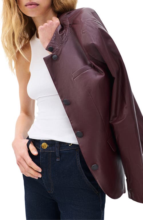 Rag & Bone Slade Leather Blazer In Burgundy