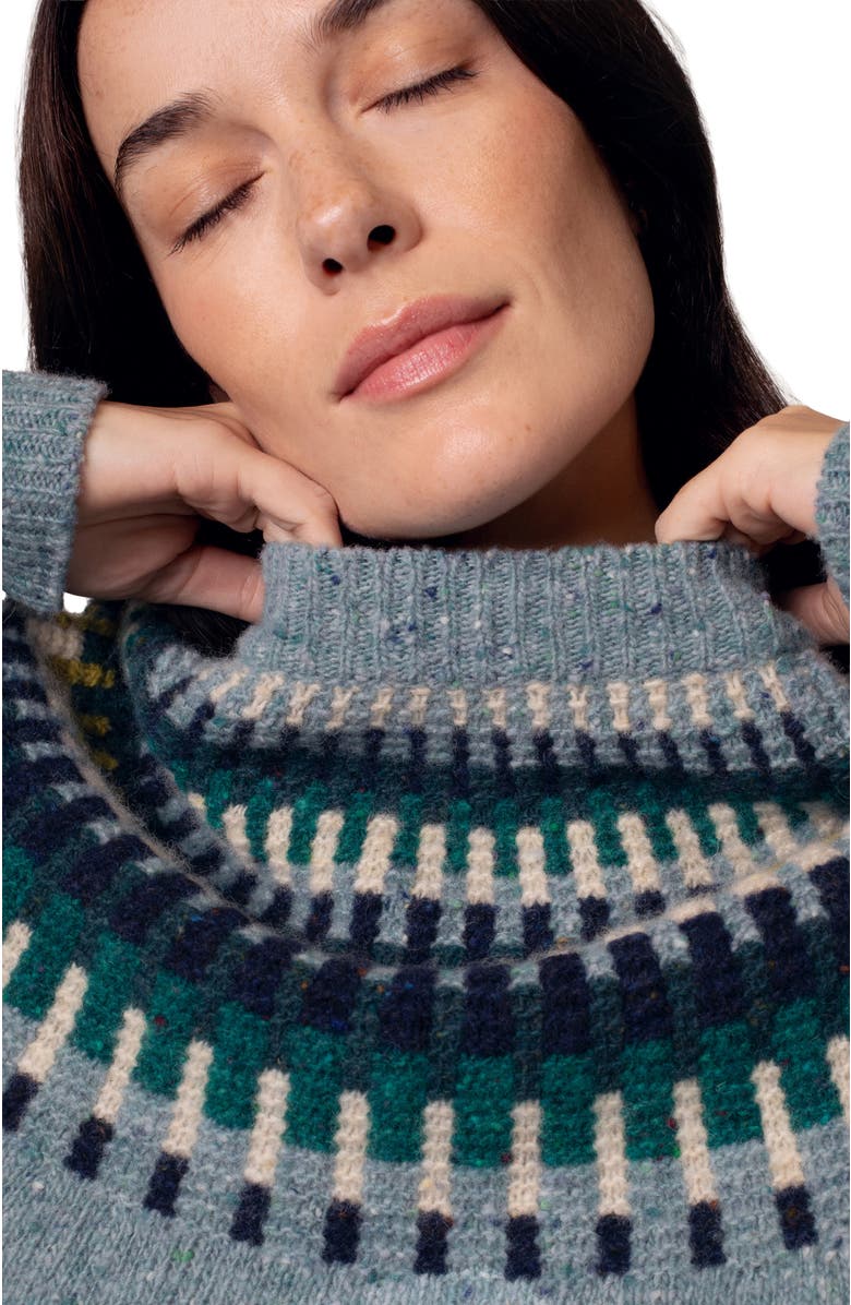Celtic & Co. Stitch Yoke Sweater, Alternate, color, Skylight