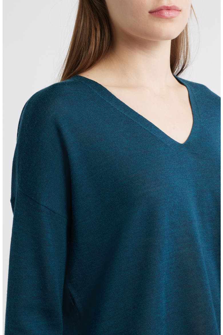 Boxy Merino Wool Sweater, Alternate, color, BLUE SPRUCE